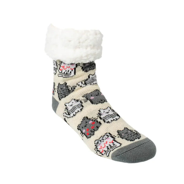 Dr. Johnny's Fuzzy Socks: CITYCAT-CHAMPAGNE