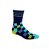 Checker Navy + Teal Diabetic Socks