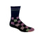 Checker Black + Pink Diabetic Socks