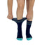 Color Block Navy + Teal Diabetic Socks