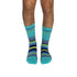 Stripes Navy + Teal Diabetic Socks