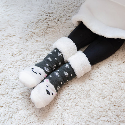 Dr. Johnny's Fuzzy Socks: BEAR GREY